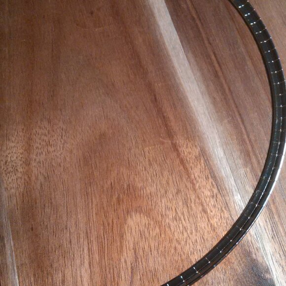 Omega Heart Pattern Collar Ion Plated Rose Gold Over Stainless Steel Necklace - Picture 10 of 11